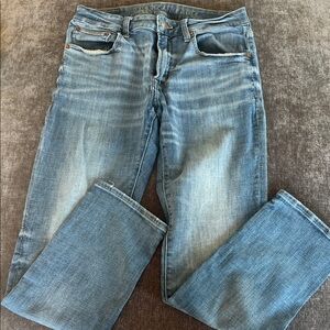 American Eagle Outfitters Men's Light Blue Straight Jeans